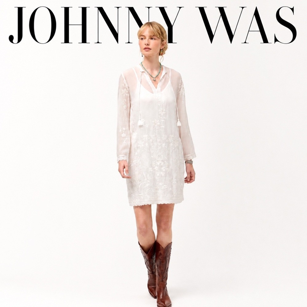Johnny‎ Was White Ankah Dress Slip C33625-9 XL